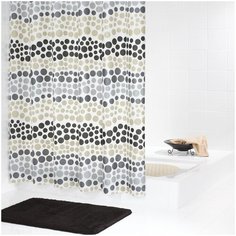 Штора для ванных комнат RIDDER Layer бежевый/коричневый 180*200