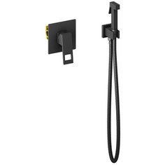 Смеситель встраиваемый с гигиеническим душем Timo Briana 7189/03SM черный