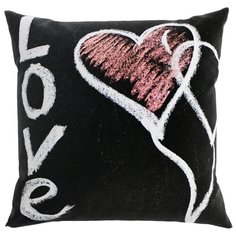 Подушка декоративная "Графитовая любовь", 40*40 см. Сирень