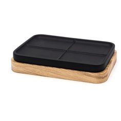 Мыльница Amara, черная, полирезинн / бамбук Ridder