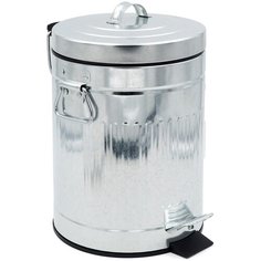 Корзина для мусора Pumba, 5 литров, цинк, с мягким закрытием, сталь / полипропилен Ridder