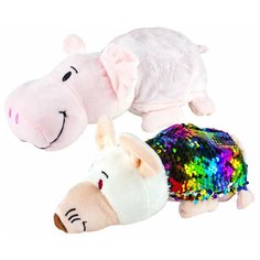Мягкая игрушка 1 TOY Вывернушка Блеск Свинья-Крыса 20 см