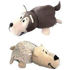 Мягкая игрушка 1 TOY Вывернушка Блеск Хаски-Белый медведь 12 см