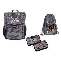 Ученический ранец с пластиковым дном ErichKrause® ErgoLine® 16L Rough Native с наполнением