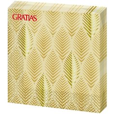 Салфетки бумажные 3сл 33 см 20л Gratias Перышко