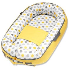Комплект Loombee кокон XL + одеяло белый/желтый