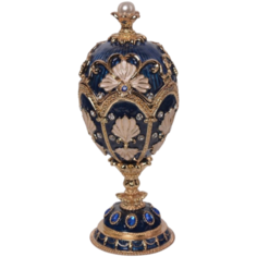 Пасхальное музыкальное декоративное яйцо в стиле Фаберже (Faberge Egg). Сувенирная, коллекционная, интерьерная шкатулка для ювелирных украшений, бижутерии, винтаж, пасха, сувениры, статуэтка, фигурка, декор, интерьер, подарки. Ручная работа, пьютер, э Keren Kopal