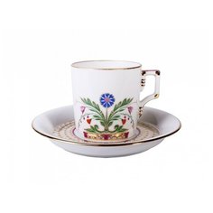 Чашка с блюдцем кофейная. Императорский фарфоровый завод. Форма Гербовая. Рисунок Замоскворечье. 160 мл.