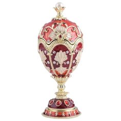 Музыкальное коллекционное пасхальное яйцо в стиле Фаберже (Faberge Egg). Сувенирная, декоративная, интерьерная шкатулка для ювелирных украшений, бижутерии, винтаж, антик, декор, интерьер подарки, сувениры, статуэтка, фигурка, пасха. Ручная работа, пью Keren Kopal
