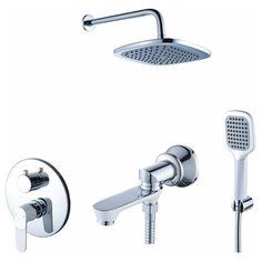 Diadonna Встраиваемый смеситель для ванны (душевая система) латунный с тропическим душем, хром