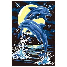 Картина по номерам "Лунные дельфины", 20x30 см Molly