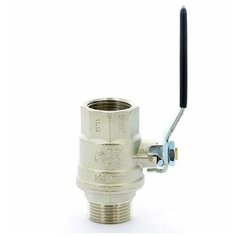 Кран шаровый Bugatti Oregon 300 (арт.306). Латунь. Полнопрох, НР-ВР 1/2", ручка - рычаг из стали.