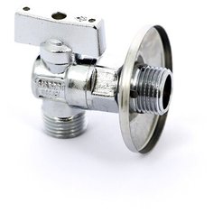 Кран шаровой Bugatti Minnesota (арт.833) латунный хромированный угловой, 1/2" x 1/2" с отражателем