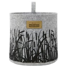 Органайзер для хранения "Корзинка"EcoPrint"Камыш", светло-серый,17х17х16см, 3л EVA