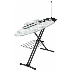 Гладильная доска InHome IN9M моноблок (1220х400 мм), подрукавник, удлинитель, полка для белья, принт "С папоротником"