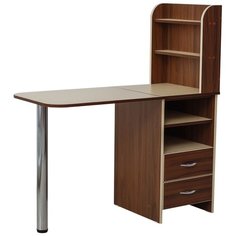 Маникюрный стол Комфорт 3 правосторонний Орехово-бежевый Ru Comfort