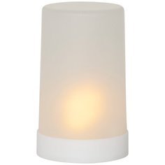 Свеча светодиодная пластиковая FLAME CANDLE с движущимся пламенем, высота 14 см, диаметр 9 см, белая 062-36 Star Trading