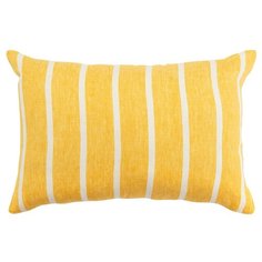 Чехол на подушку декоративный в полоску горчичного цвета из коллекции Essential, 40х60 см Tkano