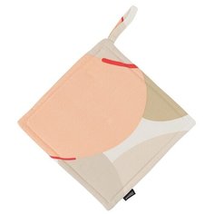 Прихватка из хлопка бежевого цвета с авторским принтом из коллекции Freak Fruit, 22х22 см Tkano