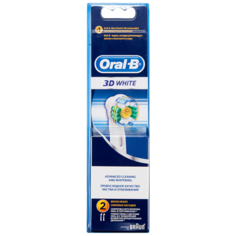 Набор насадок Oral-B 3D White для электрической щетки, белый, 2 шт.