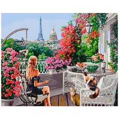 Набор для творчества Белоснежка Картина по номерам на холсте Парижанки 40х50см