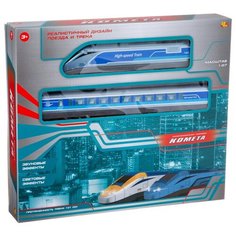 Железная дорога ABtoys КОМЕТА Железнодорожный экспресс, 101см, голубой поезд, на батарейках