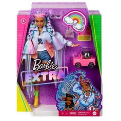 Кукла Mattel Barbie Экстра с радужными косичками