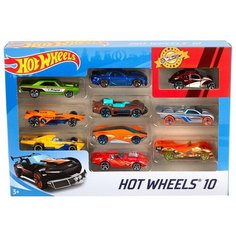 Набор машинок Mattel Hot Wheels Подарочный 10 машинок