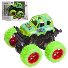 Машинка "Джип "Монстр", пластмассовая, инерционный, 12х10х11,50 см Junfa Toys