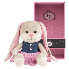 Мягкая игрушка Maxitoys Jack&Lin Зайка в Джинсовом Платье 25 см