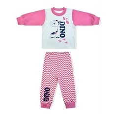 Пижама LEO размер 98, белый/розовый Лео
