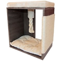 Когтеточка-пуфик 50х35х60 см, коричневый Pet Choice