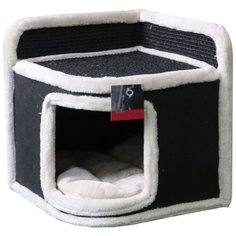 Когтеточка-домик 35х35х38 см, черный Pet Choice