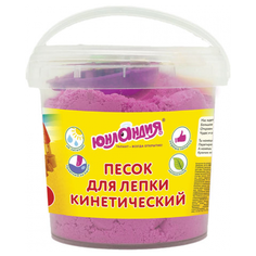 Кинетический песок Юнландия 10499, розовый, 0.5 кг, пластиковый контейнер