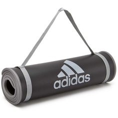 Коврик adidas ADMT-12235, 183х61х1 см черный/серый надпись