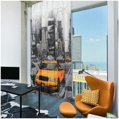 Фотошторы Amore Mio RR 1000-01 на ленте 270 см желтый