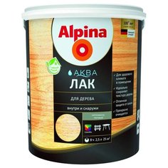Лак Alpina Аква для дерева шелковисто-матовый полиакриловый бесцветный 2.5 л