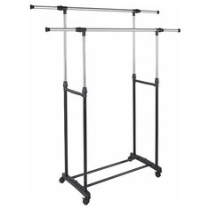 Вешалка для одежды 1450х430х1550мм напольная раздвижная, две перекладины УЮТ-3002 Уютомания