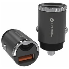 Автомобильное зарядное устройство Lyambda 30Вт USB-A (QC3.0) Aluminum LS-A30 Space grey