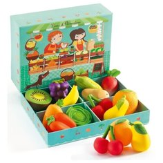 Набор игрушечных фруктов и овощей "Луис и Клементина" Djeco