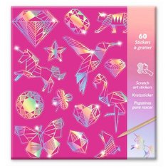 Набор скретч-картинок Djeco Забавные птички