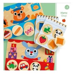 Настольная игра деревянное лото "Мемо-магазин" Djeco