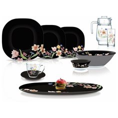 Столовый сервиз NEO CARINA MINUET BLACK 46 пр. 6 перс. ОАЭ 68336 Luminarc