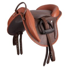 Седло из синтетической кожи для пони SHT FOUGANZA X Декатлон Decathlon