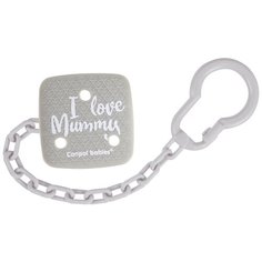 Держатель пустышки Canpol Babies I Love Mummy 2/434 0 м, серый