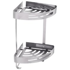 Полка для ванной комнаты угловая двухуровневая D68075 Аквалиния