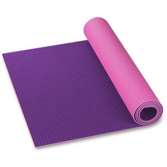 Коврик для йоги и фитнеса INDIGO PVC двусторонний IN258 Розово-фиолетовый 173*61*0,6 см