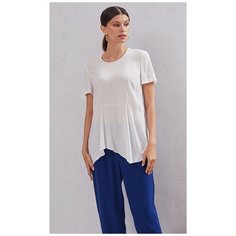 Laete Футболка с асимметричным кроем молочный S