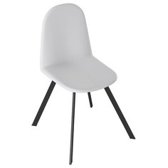 "Марли Стул (паук Т2), Черный муар матовый/Кожзам Белый" Triya