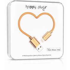 Кабель Happy Plugs Lightning to USB Charge/Sync MFI 2 м, rose gold
